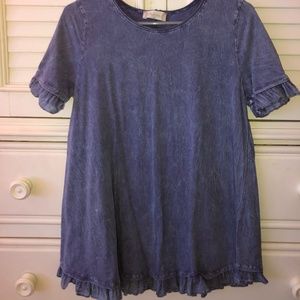 Blue Acid Washed Shirt